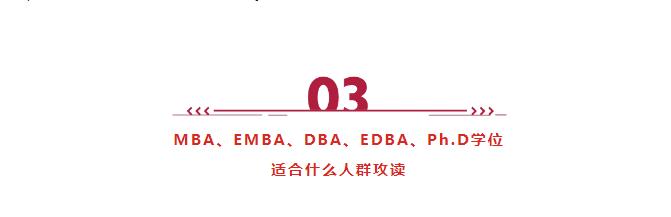 MBA、EMBA、DBA、EDBA、Ph.D有啥區(qū)別？適合什么人群就讀？